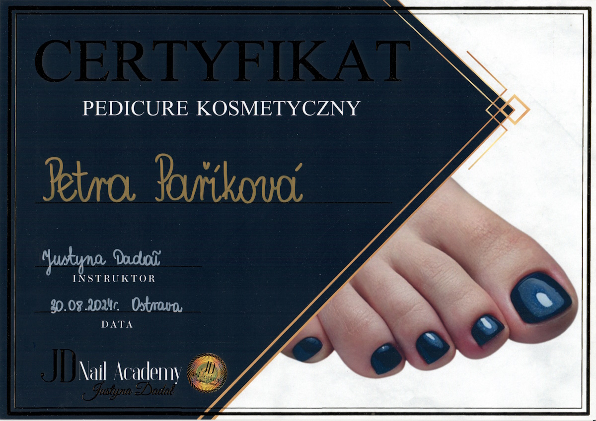 Certifikát Paříková 8