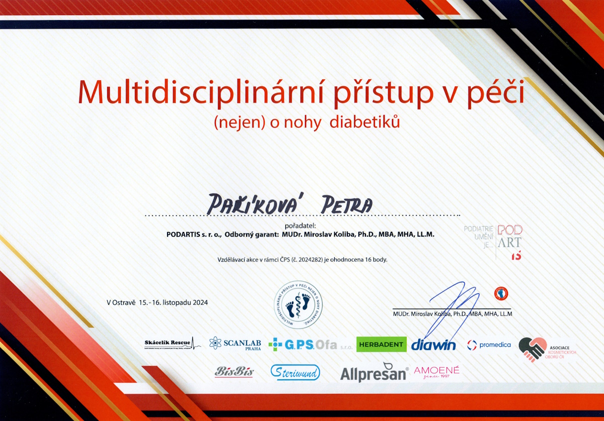 Certifikát Paříková 9
