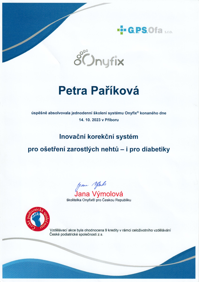 Certifikát Paříková 5